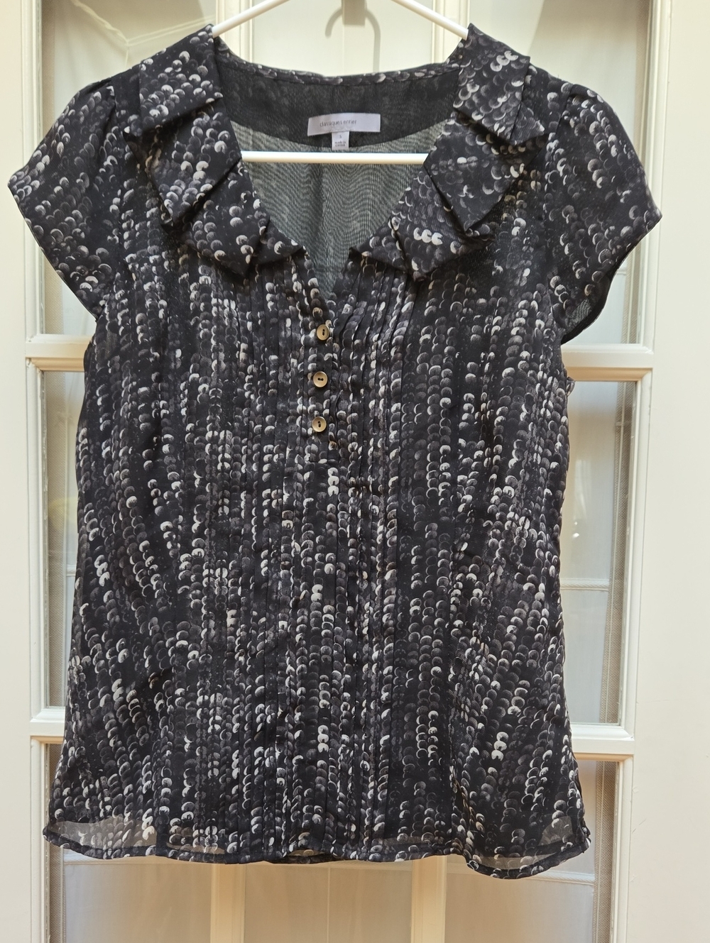 Classiques Entier Black and White Dot-Print Blouse